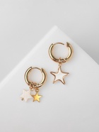 Серьги со съёмным элементом «Трансформер» звёзды, белые в золоте - Фото 6