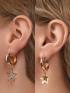 Серьги со съёмным элементом «Трансформер» звёзды, белые в золоте - Фото 2