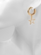 Серьги со съёмным элементом «Трансформер» звёзды, белые в золоте - Фото 7