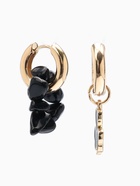 Серьги со съёмным элементом «Трансформер» клевер-сердце, цвет чёрный в золоте - Фото 4