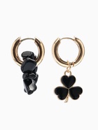 Серьги со съёмным элементом «Трансформер» клевер-сердце, цвет чёрный в золоте - Фото 3