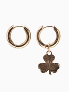 Серьги со съёмным элементом «Трансформер» клевер-сердце, цвет чёрный в золоте - Фото 5