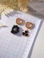 Серьги со съёмным элементом «Трансформер» клевер-сердце, цвет чёрный в золоте - Фото 10