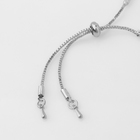 Браслет со стразами «Змея», цвет зелёный в серебре - Фото 2