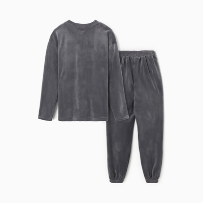 Костюм женский (свитшот, брюки) KAFTAN Plushy, размер 48-50, серый