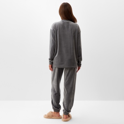 Костюм женский (свитшот, брюки) KAFTAN Plushy, размер 48-50, серый