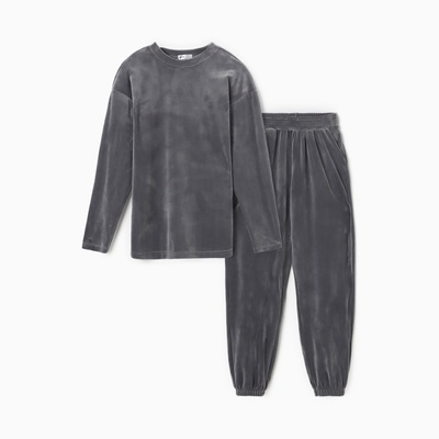 Костюм женский (свитшот, брюки) KAFTAN Plushy, размер 48-50, серый