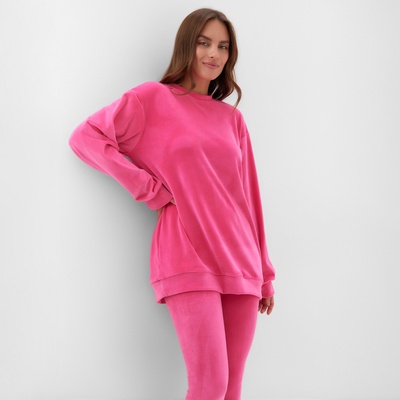Костюм женский (свитшот, леггинсы) KAFTAN Plushy, размер 40-42, фуксия
