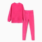 Костюм женский (свитшот и леггинсы) KAFTAN Plushy р. 40-42, фуксия 10610204 - фото 14440958