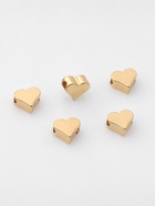 Бусина - разделитель «Сердечко», родированная, 6×6 мм, внутренний d=2 мм, (набор 10 шт.), цвет золото - Фото 2