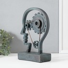 Сувенир полистоун бюст "Человек с шестерёнками в голове"  16х8х26 см - фото 25472877