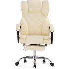 Кресло для руководителя Kolsonметалл/экокожа, хром/кремовый 64x68x114 см 10510432