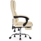 Кресло для руководителя Kolsonметалл/экокожа, хром/кремовый 64x68x114 см 10510432