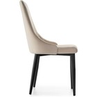 Стул для кухни Kora, на металлокаркасе, цвет чёрный/бежевый - Фото 3