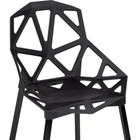 Пластиковый стул One PC-015 металл/пластик, черный 55x56x80 см 10510984