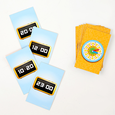 Развивающая игра «Часы. Учим время», 16 карточек, 16 фишек