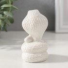 Сувенир керамика "Кобра денежная" белая с золотом набор 3 шт 4,5х6х8,5 см - фото 25440914