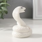 Сувенир керамика "Кобра денежная" белая с золотом набор 3 шт 4,5х6х8,5 см - фото 25440915