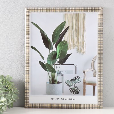 Фоторамка для фото 30×40 см «Шотландская клетка на бежевом», МДФ, 1.5×33×43 см