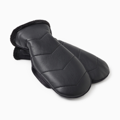 Варежки женские MINAKU, чёрные, 25 см