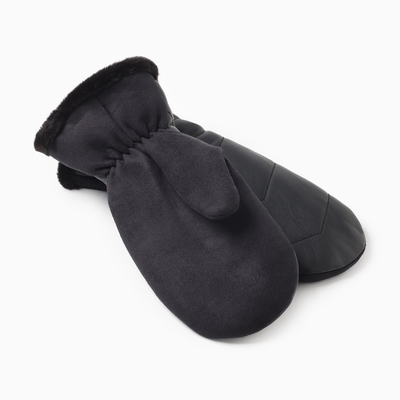 Варежки женские MINAKU, чёрные, 25 см