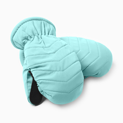 Варежки зимние детские MINAKU, голубые, 15 см