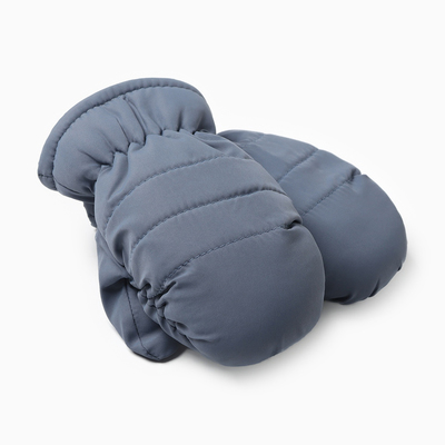 Варежки зимние детские MINAKU, серо-голубые, 15 см