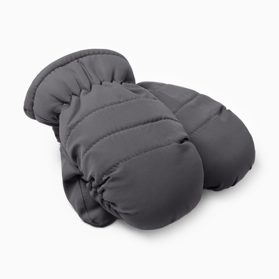 Варежки зимние детские MINAKU, серые, 15 см