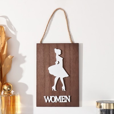 Панно настенное, указатель МДФ «Женщины», декор, 1×12×18 см