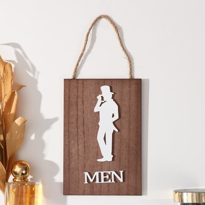 Панно настенное, указатель МДФ «Мужчины», декор, 1×12×18 см