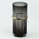 Ваза для цветов «Тренди» из черного стекла 20×9×9 см - фото 25501275