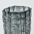 Ваза для цветов «Марбл блэк» из черного стекла 23×15×9 см 10547475 - фото 14321603