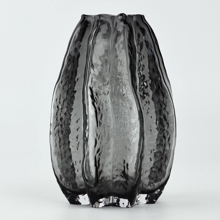 

Ваза для цветов «Канди блэк» из черного стекла 20×14×14 см