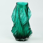 Ваза для цветов «Изумруд» из зеленого стекла 32×10.5×10.5 см - Фото 2