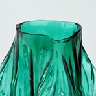 Ваза для цветов «Изумруд» из зеленого стекла 32×10.5×10.5 см - Фото 3