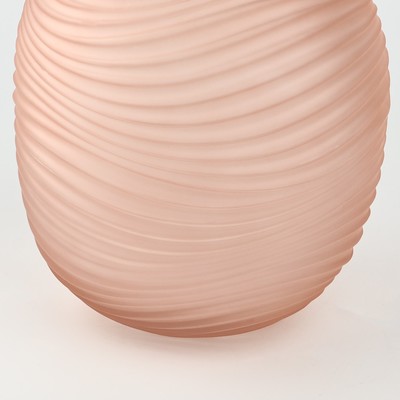 Ваза для цветов «Аура» из бежевого стекла 20×17×17 см