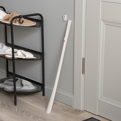 Ложка для обуви с магнитным держателем, 61.5×4.1×2 см, белая