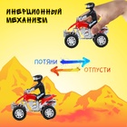 Мотоцикл инерционный «Квадрик», с гонщиком, цвета МИКС - Фото 3
