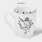 Кружка новогодняя Доляна «Волшебная сказка», 330 мл, фарфор, белая - Фото 2