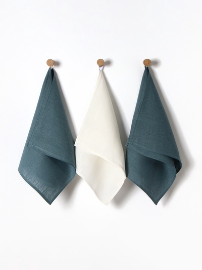 Набор кухонных полотенец «Этель» Linen style, 3 шт., 40×70, МИКС