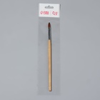 Кисть для наращивания и дизайна ногтей, лепесток, 19.5 см, бежевая - Фото 3