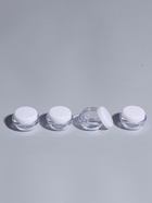 Баночки для хранения, с лопатками, 10 мл, набор - 6 шт., прозрачный/белый - Фото 3