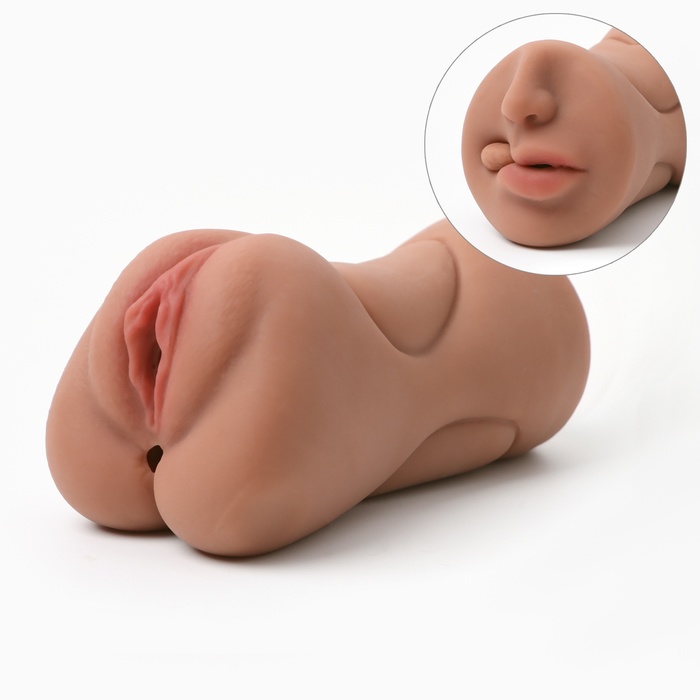 Мастурбатор 3 в 1, супер реалистичный, смуглый
