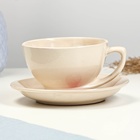 Чайная пара "Элегант" 0,25л / 11х6,5см + блюдце 15см, валентинка - фото 25441247