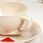 Чайная пара "Элегант" 0,25л / 11х6,5см + блюдце 15см, валентинка - фото 25441248