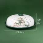 Блинница новогодняя Доляна «Приближение чуда», d=23 см, доломит, белая - Фото 3