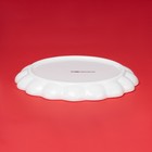 Тарелка новогодняя Доляна «Сани Деда Мороза», d=20 см, доломит, белая - Фото 3