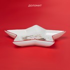 Тарелка керамическая Доляна «Сани деда Мороза», керамика, 24.5×23.5×3.5 см, белая - Фото 3