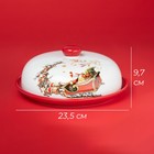 Блинница новогодняя Доляна «Сани Деда Мороза», d=23 см, доломит, белая - Фото 3
