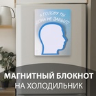 Магнит с блоком для записей "А голову ты дома не забыл?" 9,2х11,9 см - фото 16510866